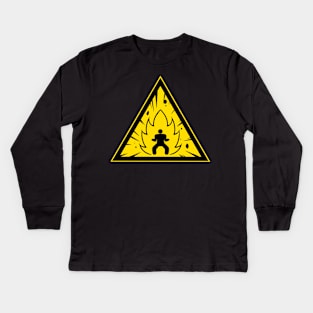 Beware! Explosive Aura! Kids Long Sleeve T-Shirt